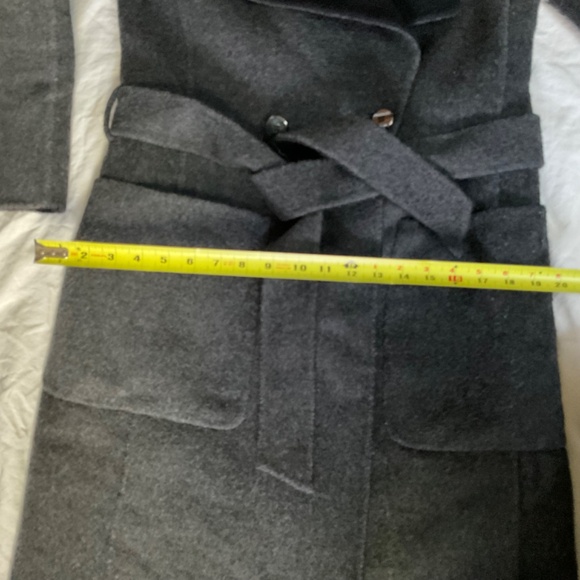 Black and Grey Wool and Alpaca Reversible Wrap Coat by Mackage Women’s Small - Picture 9 of 13